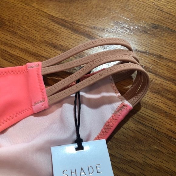 NWT Shade & Shore Pink Orange Ombré Bikini Bottom S - Picture 6 of 8